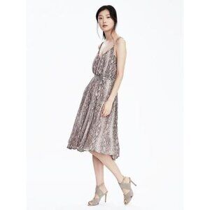 EUC Banana Republic Strappy Snake Print Knee-Length Dress, Size Small